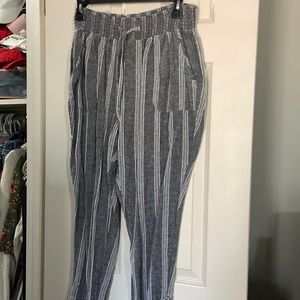 Linen drawstring pants